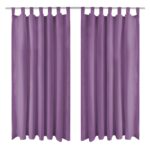 Rideau occultant avec boucles 2 pcs 140 x 175 cm Lilas