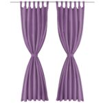 Rideau occultant avec boucles 2 pcs 140 x 225 cm Lilas – Image 2