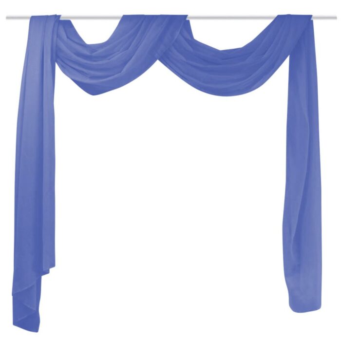 Rideau Voile 140 x 600 cm Bleu royal – Image 1