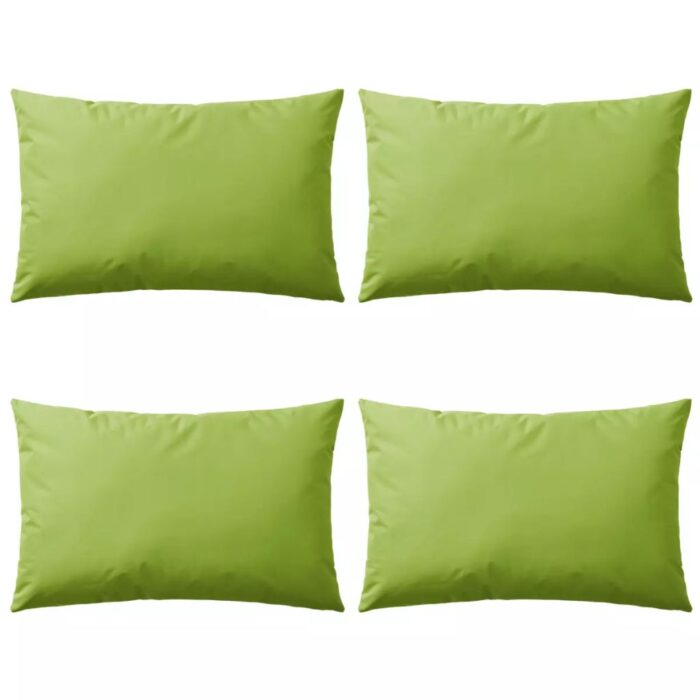 Oreiller d'extérieur 4 pcs 60 x 40 cm Vert pomme – Image 1