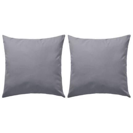 Oreiller d'extérieur lot de 2 45 x 45 cm Gris