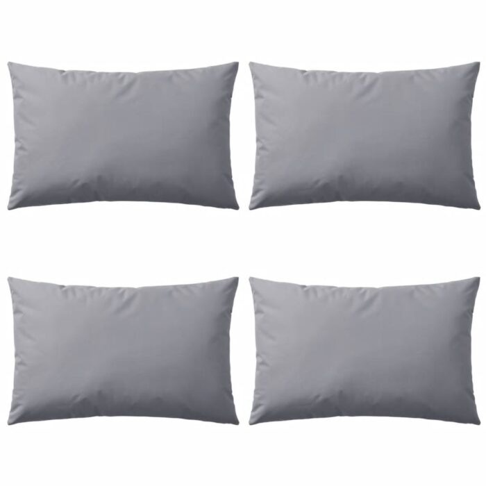 Oreiller d'extérieur lot de 4 60 x 40 cm Gris – Image 1