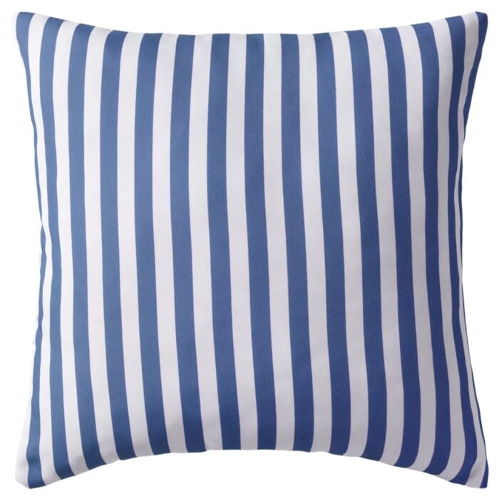 Oreiller d'extérieur 4 pcs Impression rayure 45 x 45 cm Bleu – Image 2