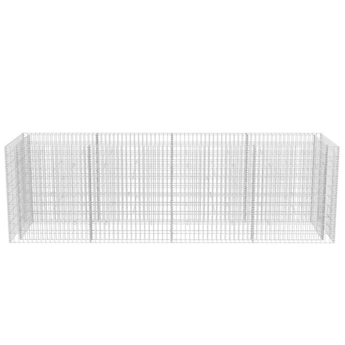 Lit surélevé à gabion Acier 360x90x100 cm – Image 2