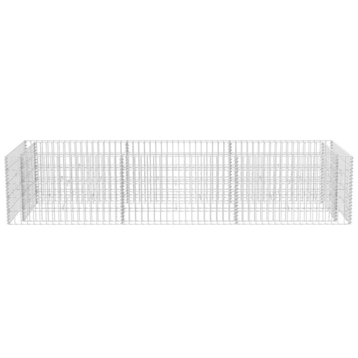 Lit surélevé à gabion Acier 270x90x50 cm – Image 2