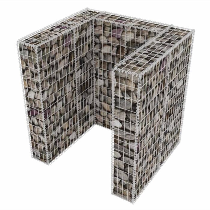 Panier de gabion simple Acier 110 x 100 x 120 cm – Image 2