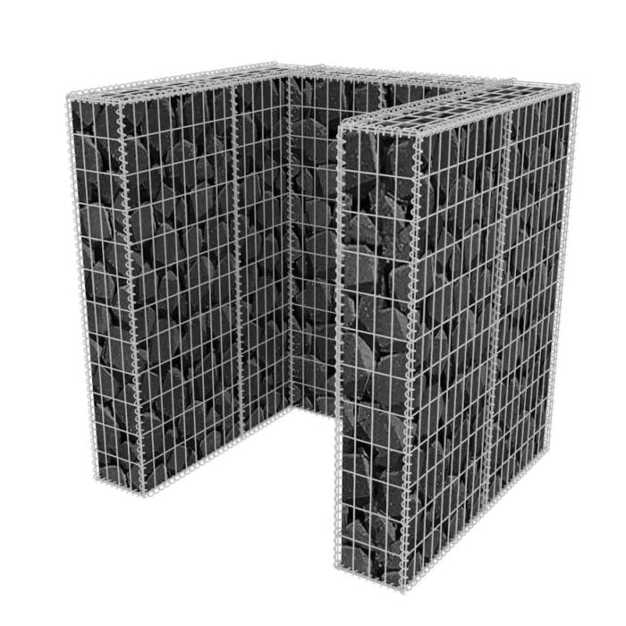 Panier de gabion simple Acier 110 x 100 x 120 cm – Image 3