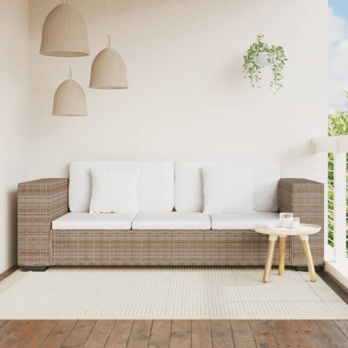 Ensemble de canapé à 3 places 8 pièces Rotin véritable – Image 1