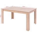 Table et chaises 7 pcs Cuir synthétique Chêne Couleur crème – Image 10