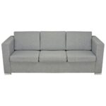 Canapé à 3 places Tissu Gris clair – Image 2