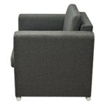 Fauteuil gris foncé tissu – Image 3