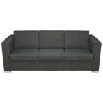 Canapé à 3 places Tissu Gris foncé – Image 2