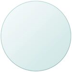 Dessus de table ronde en verre trempé 700 mm