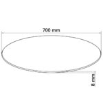 Dessus de table ronde en verre trempé 700 mm – Image 3