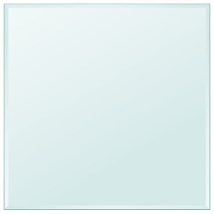 Dessus de table carré en verre trempé 700 x 700 mm