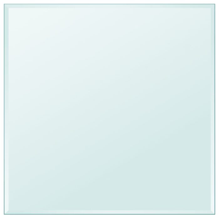 Dessus de table carré en verre trempé 700 x 700 mm – Image 1