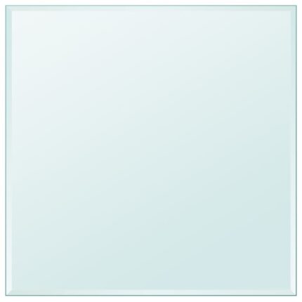 Dessus de table carré en verre trempé 800 x 800 mm