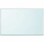 Dessus de table rectangulaire en verre trempé 1000 x 620 mm