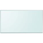 Dessus de table rectangulaire en verre trempé 1200 x 650 mm