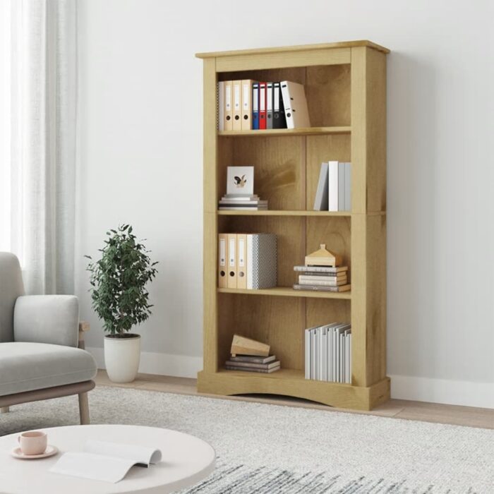 VXL8718475526230_m_en_hd_1.jpg Bibliothèque 4 niveaux Gamme Corona Pin mexicain 80x29x150 cm – Image 1