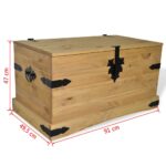 Coffre de rangement Pin mexicain Gamme Corona 91x49,5x47 cm – Image 3