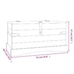 Coffre de rangement Pin mexicain Gamme Corona 91x49,5x47 cm – Image 4