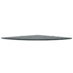 Étagère de coin avec supports chromés Verre Noir 25 x 25 cm – Image 2
