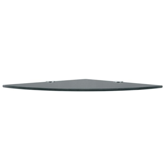 Étagère de coin avec supports chromés Verre Noir 25 x 25 cm – Image 2