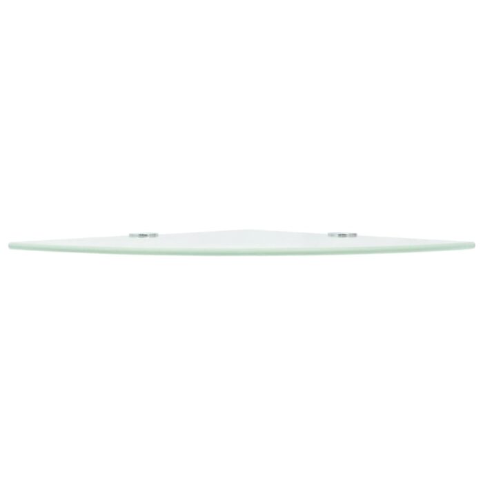 Étagère de coin avec supports chromés Verre Blanc 25 x 25 cm – Image 2