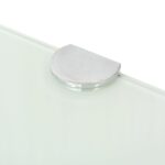 Étagère de coin avec supports chromés Verre Blanc 25 x 25 cm – Image 3