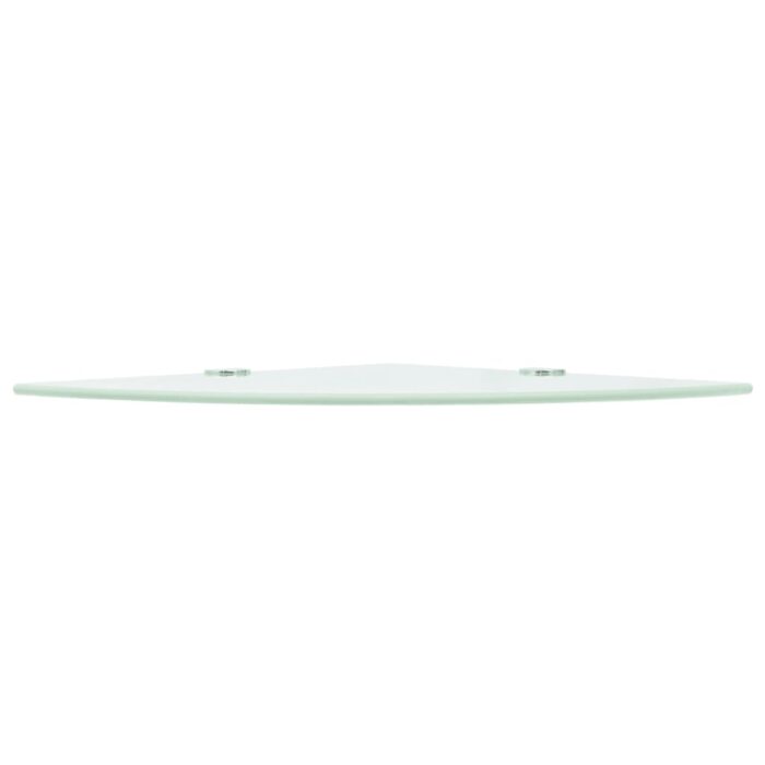 Étagère de coin avec supports chromés Verre Blanc 35 x 35 cm – Image 2