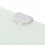 Étagère de coin avec supports chromés Verre Blanc 35 x 35 cm – Image 3