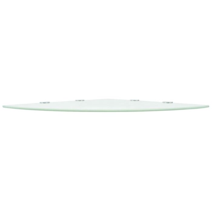 Étagère de coin avec supports chromés Verre Blanc 45 x 45 cm – Image 2