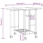 Ensemble de salle à manger pliable 5 pièces MDF – Image 6