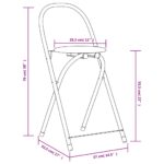Ensemble de salle à manger pliable 5 pièces MDF – Image 7