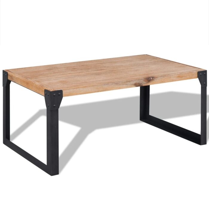 Table basse bois d'acacia massif 100x60x45 cm – Image 1