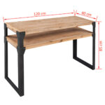 Table console Bois d'acacia massif 120 x 40 x 85 cm – Image 4