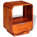 Table de chevet avec tiroir Bois massif 40x30x50 cm