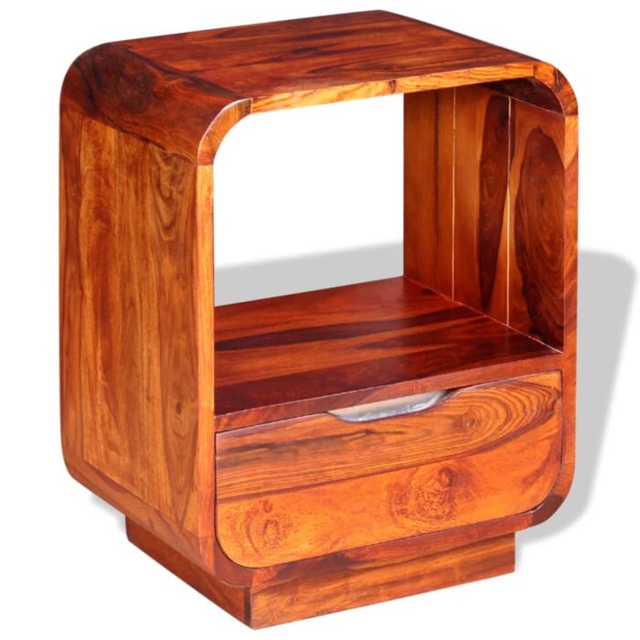 Table de chevet avec tiroir Bois massif 40x30x50 cm – Image 2