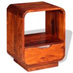 Table de chevet avec tiroir Bois massif 40x30x50 cm – Image 4