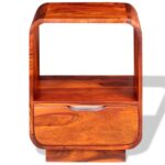 Table de chevet avec tiroir Bois massif 40x30x50 cm – Image 6