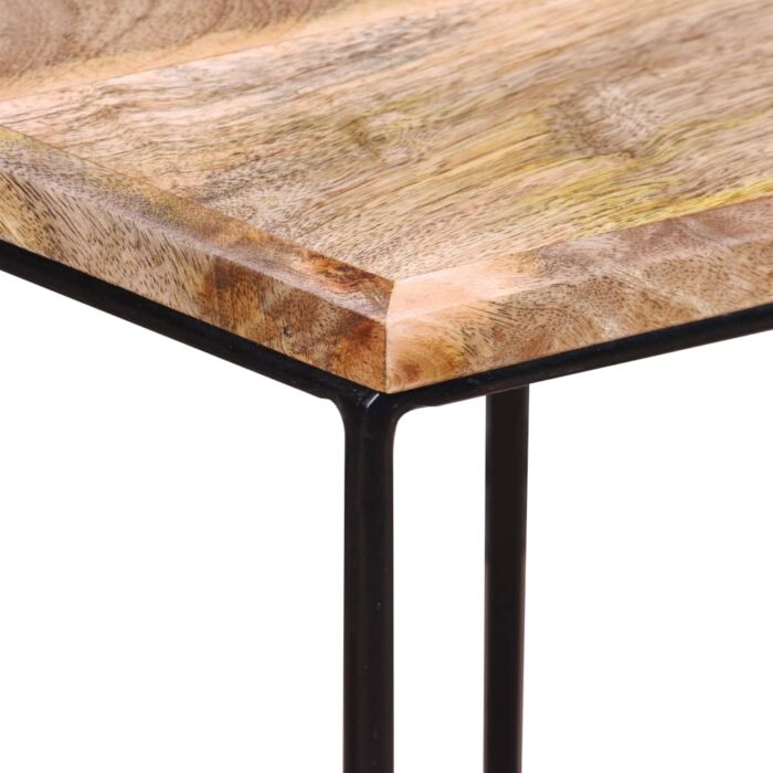 Table basse Bois de manguier massif 56x48x40 cm – Image 11