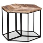 Table basse Bois de manguier massif 56x48x40 cm – Image 3