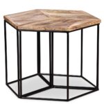 Table basse Bois de manguier massif 56x48x40 cm – Image 4