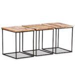 Table basse Bois de manguier massif 56x48x40 cm – Image 6