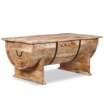 Table basse Bois de manguier massif 88x50x40 cm – Image 2