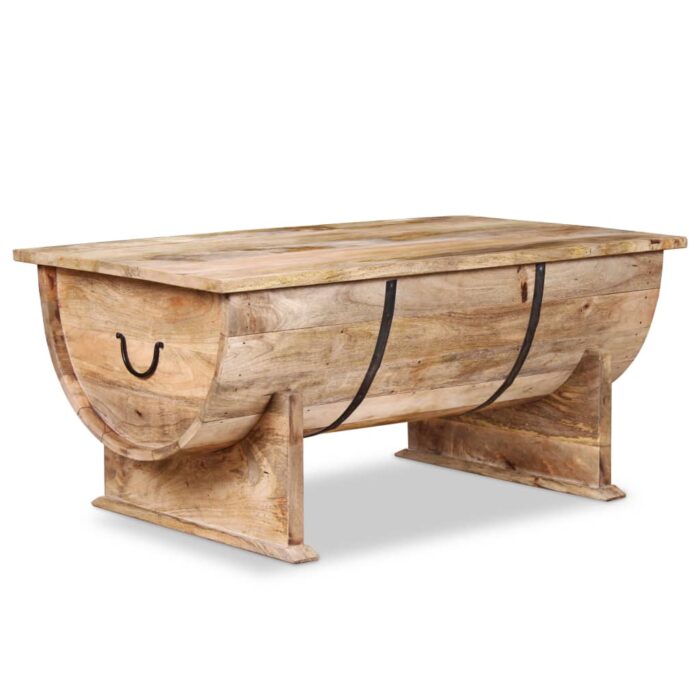 Table basse Bois de manguier massif 88x50x40 cm – Image 5