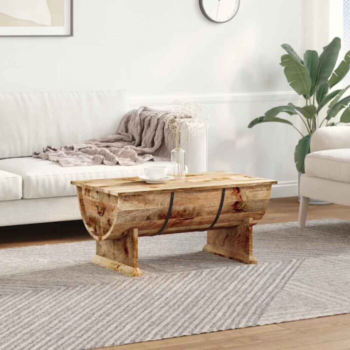 Table basse Bois de manguier massif 88x50x40 cm – Image 1