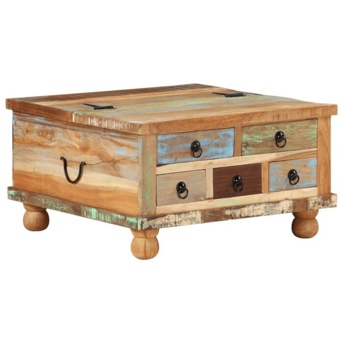 Table basse Bois de récupération 70 x 70 x 38 cm – Image 1