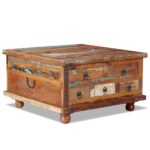 Table basse Bois de récupération 70 x 70 x 38 cm – Image 10
